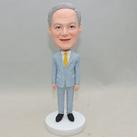 Personalized Bobbleheads For Businessman With Yellow Tie