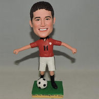 Personalized Bobbleheads Male Player Playing Football