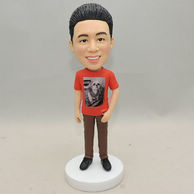 Man Casual Style bobblehead with brown pants and black shoes