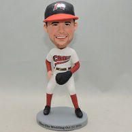 Personalized Bobbleheads men playing baseball with white jersey