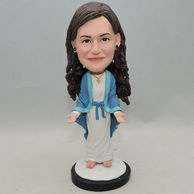 Personalized Woman Bobbleheads with white dress