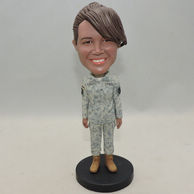 Custom Woman Bobbleheads normal standing and weaing uniform