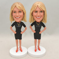 Personalized Woman Bobbleheads hand on her waist