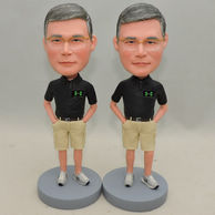 Personalized men bobbleheads with two hands in his pocket