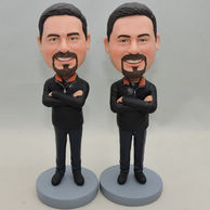 Custom handsome men bobbleheads with folding his hands on his chest