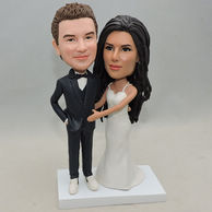 Wedding Bobbleheads Custom with suit and beautiful white dress
