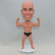 Personalized Men Bobblehead strong with funny posture