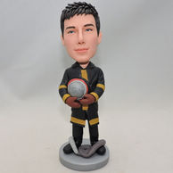 Brave firemen bobblehead with brightness eyes