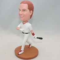 Great baseball player bobblehead with white outfit