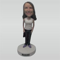 Custom fashion female bobble heads