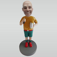 Custom red shoes bobble heads