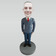 Custom Gray sweaterbobbleheads