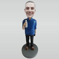 Custom hold Bottle man bobbleheads