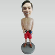 Custom red shorts bobbleheads