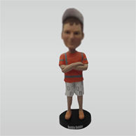 Custom orange tshirt bobbleheads