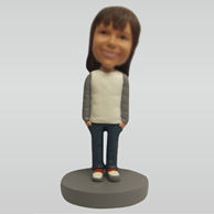 Custom Cute girl bobbleheads