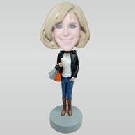 Custom fashion female bobbleheads