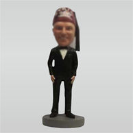 Personalized custom bobble heads of suit man
