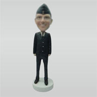 Custom black suit bobbleheads