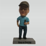 Custom male hold beer bobbleheads