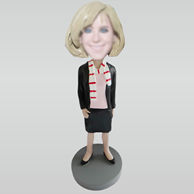 Custom office lady bobbleheads