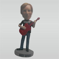 Custom red Guitar bobbleheads