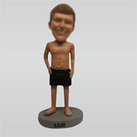 Custom black shorts bobble head