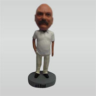 Custom white tshirt bobblehead