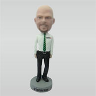 Custom white shirt bobblehead