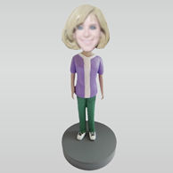 Custom green pants bobbleheads