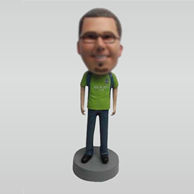 Personalized Custom casual man bobble head