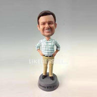 Personalized custom Plaid shirt bobbleheads