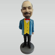 Personalized custom suit man bobble heads