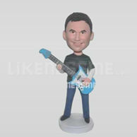Personalized custom man with Guitar doll
