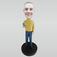 Custom black shoes bobblehead