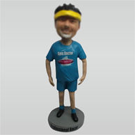 Custom blue tshirt bobbleheads