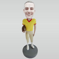 Personalized custom Rugby player bobble head