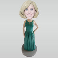 Personalized custom dress female bobbleheads