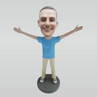 Personalized custom Leisure man bobblehea doll