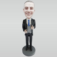 Custom suit man bobble heads