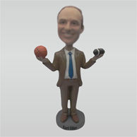 Custom man hold ball bobbleheads