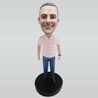 Custom happy man bobble head