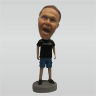 Personalized Custom blue shorts bobbleheads doll