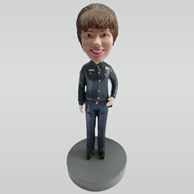 Custom female police bobbleheads