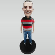 Custom Striped Tshirt bobbleheads