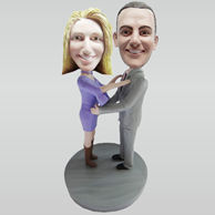 Personalized custom couple bobble head