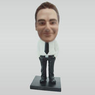 Personalized custom white shirt bobbleheads