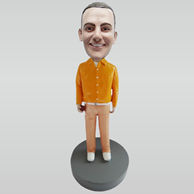 Personalized custom Orange shirt bobbleheads