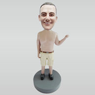 Personalized custom Khaki shorts bobbleheads