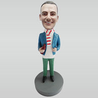 Personalized custom Scarf man bobbleheads